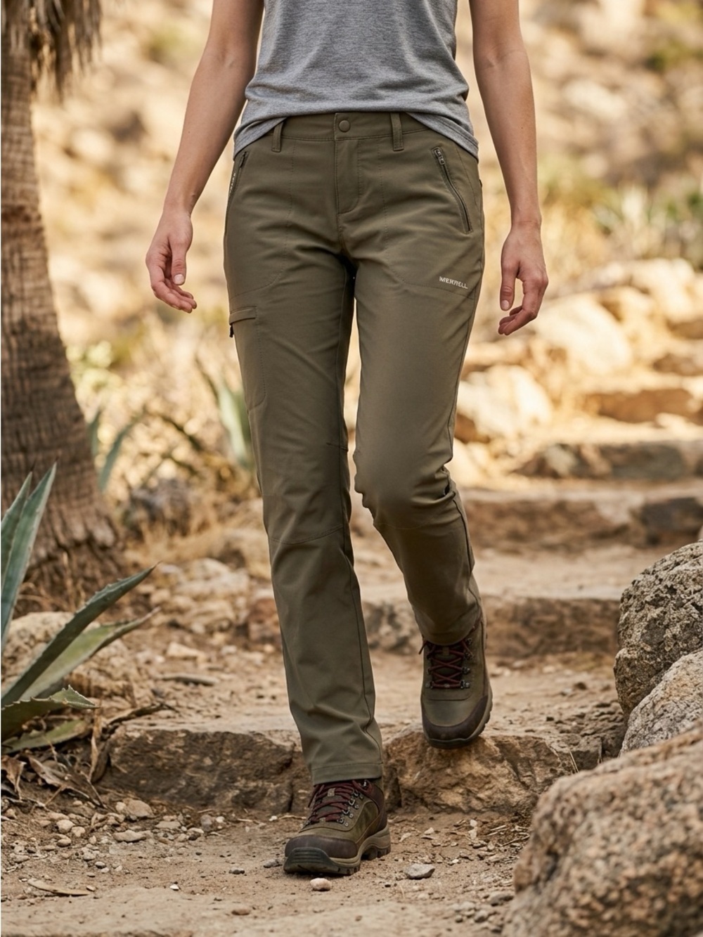 Merrell Women's Olive Straight-Leg Hiking Pants Size 12